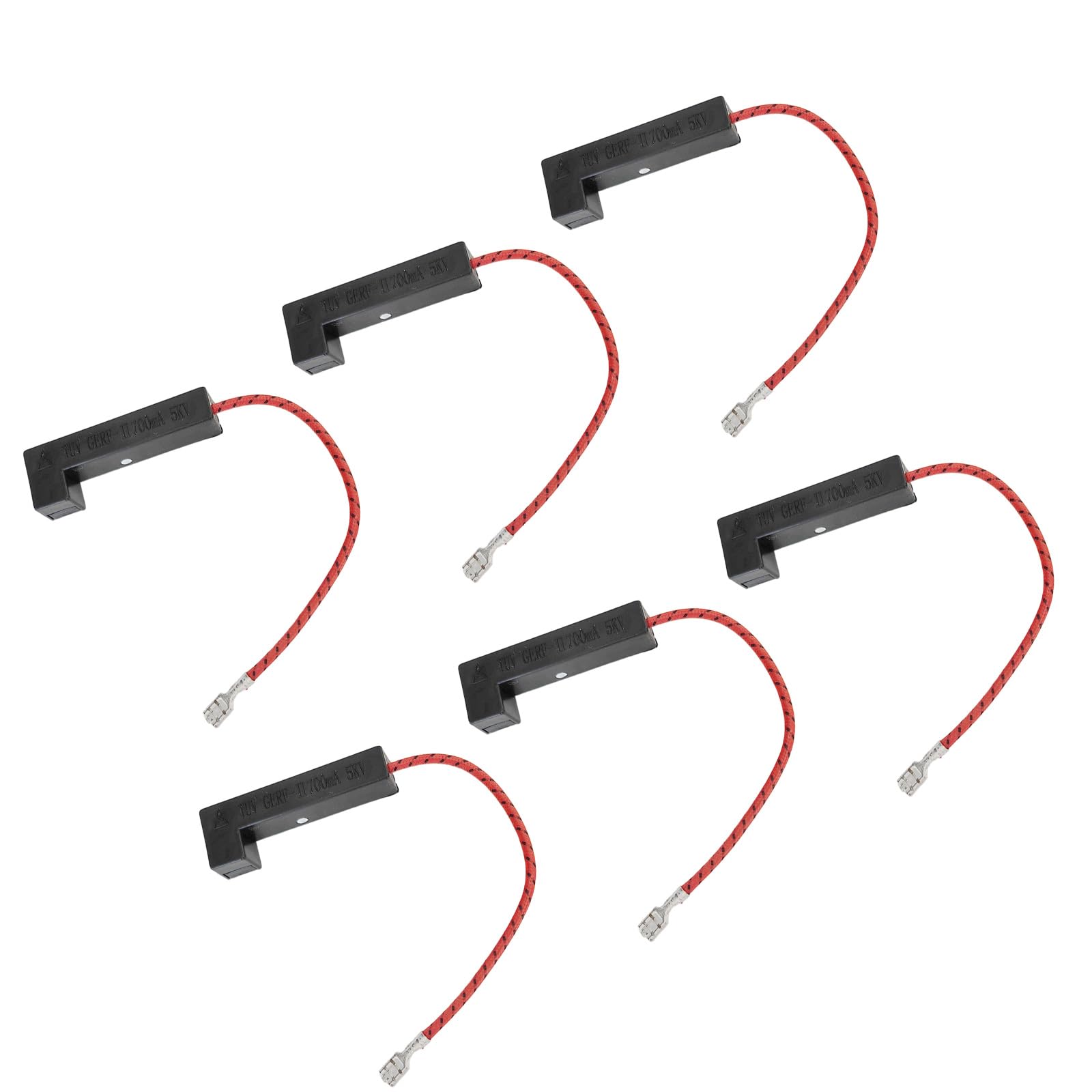 Xjdzineq 6PCS Replacement Fuses 0.8A 5KV, Protections for Microwave Ovens, Stable Component Microwave Oven Replacement Blend