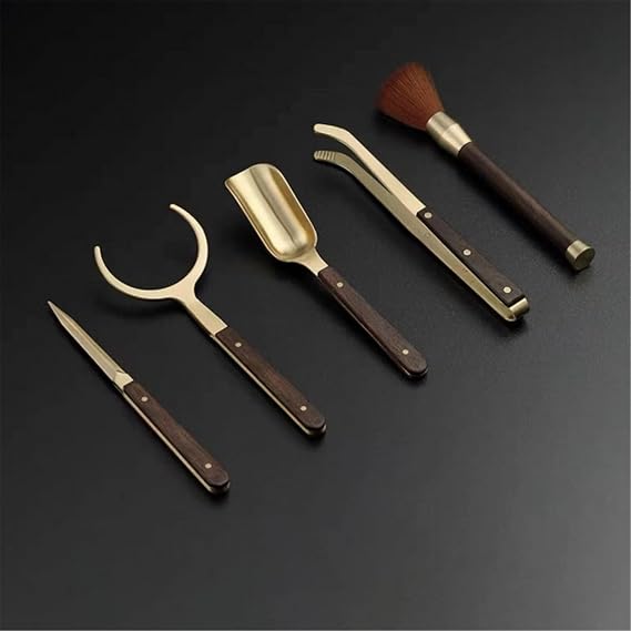 Tea Ceremony Kung Fu Tea Set 6 Piece Tea Knife Tea Clamp Tea Spoon Tea Pen Tea Set-Color5