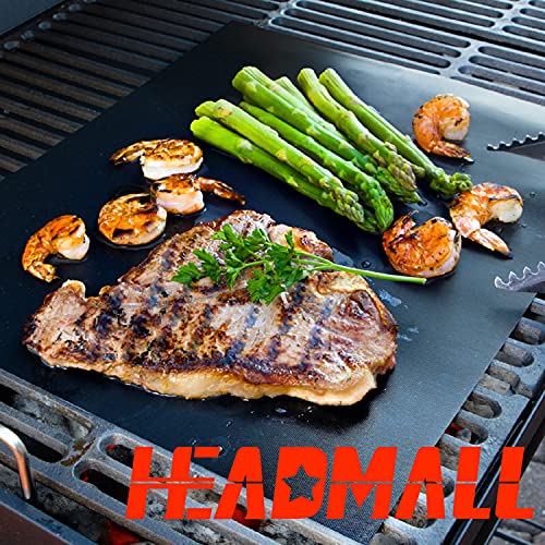 Grill Mat 6 Pcs, 100% Non-Stick Headmall Bbq Mats, Easy To Clean, For Barbecue Grilling & Baking, Electric Grill Gas Charcoal Bbq - 15.75 X 13 Inch #TOP4
