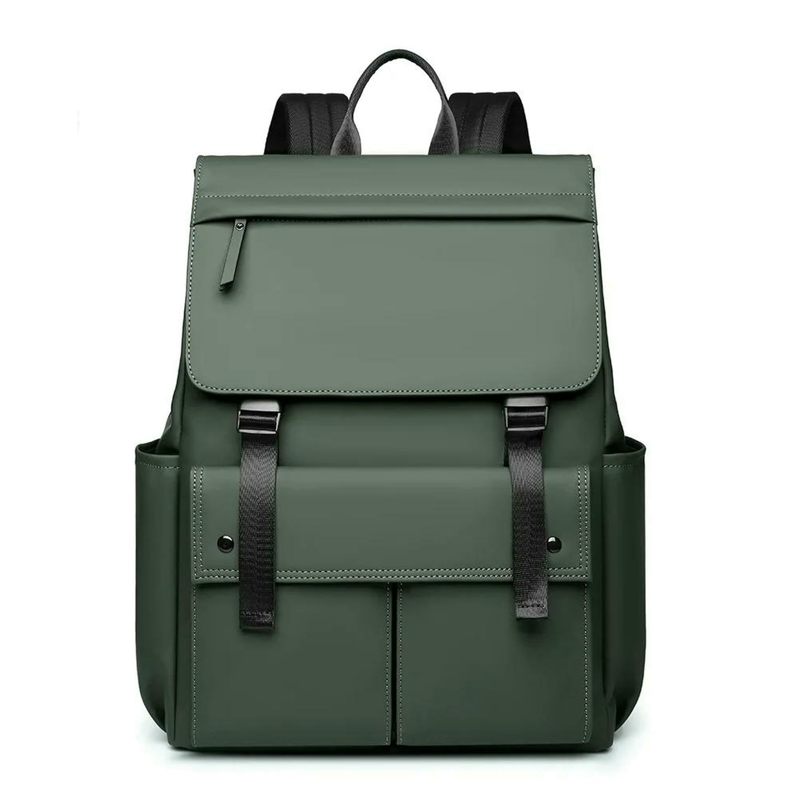 Zaino Multifunzionale per Laptop Studenti Universitari, da Viaggio E Scuola Impermeabile di Grande capacità, Borsa Casual-Verde