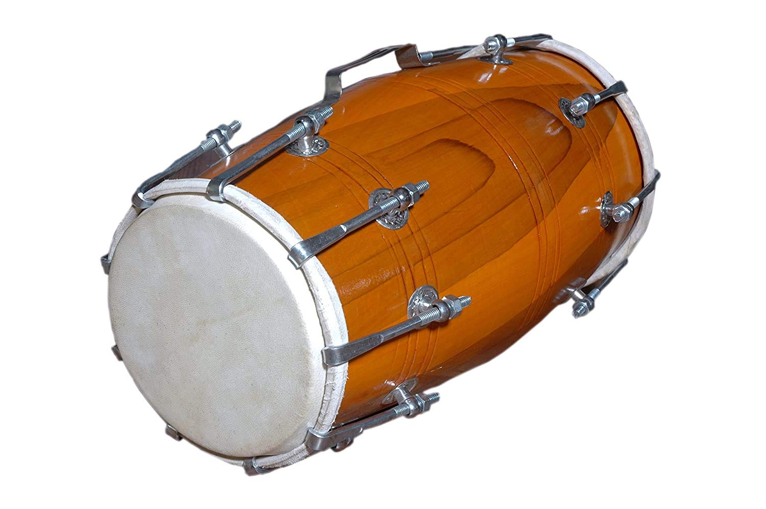 Enorme Basket 1049 - Dholak Legno Fatto A Mano Strumento Musicale Folk Indiano Drum Nuts N Bolt