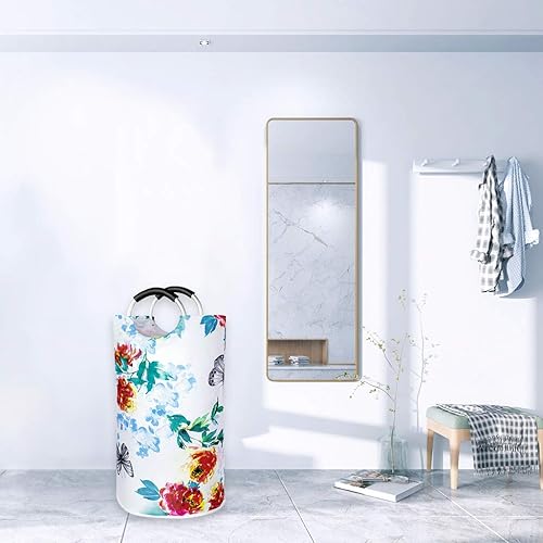 Miniatura 7 de Dalykate Cesta de lavandería extragrande de tela Oxford plegable de 115 litros, bolsa de lavandería plegable con asas, impermeable, portátil, cesta