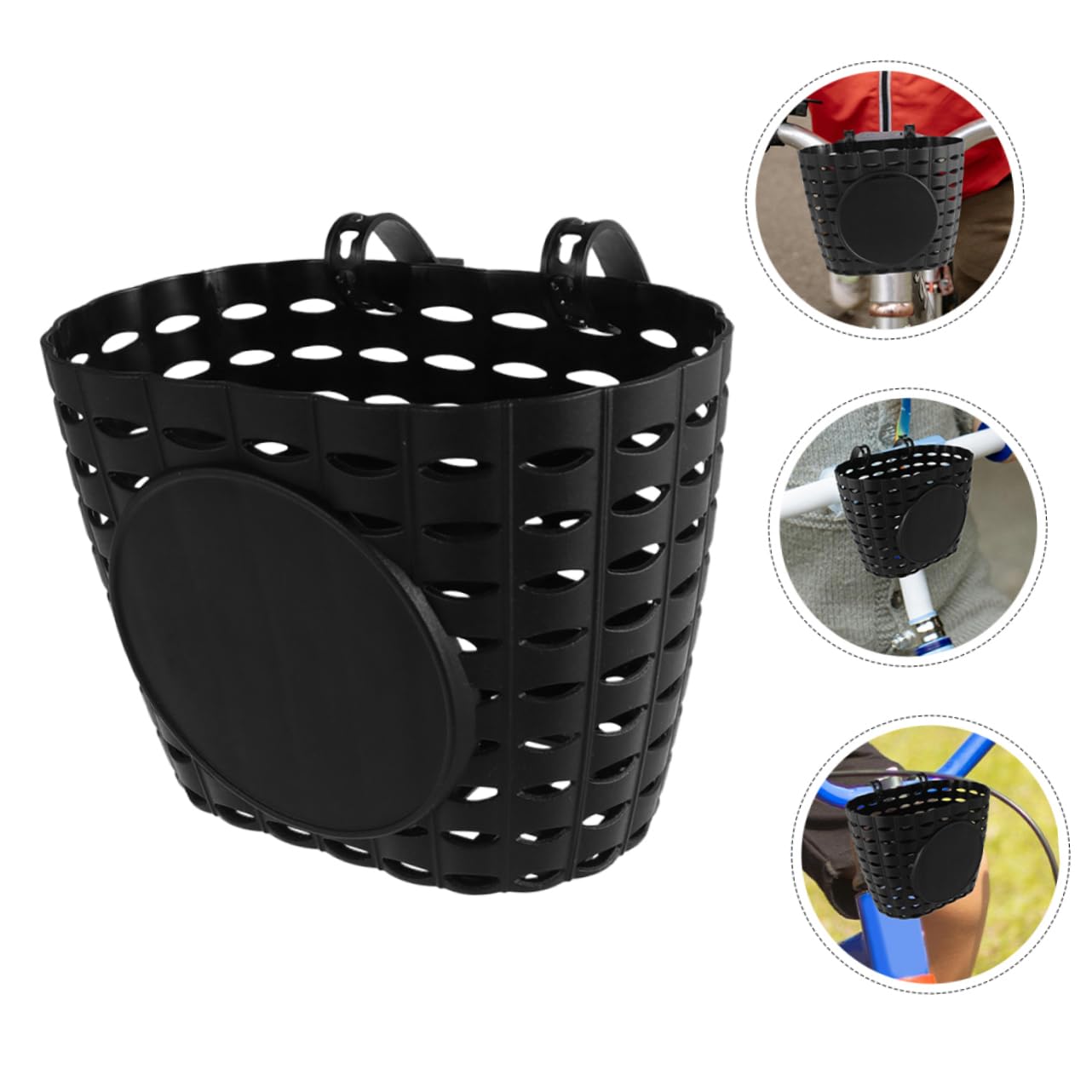 UPKOCH Canasta Desmontable para Bicicleta Almacenamiento y Duradero con Negro Accesorio para Bicicletas