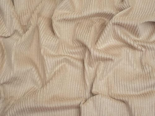 Minerva Core Range Cream 6 Wale Stretch Woven Jumbo Cord Fabric for Dressmaking - 145cm Wide - per metre