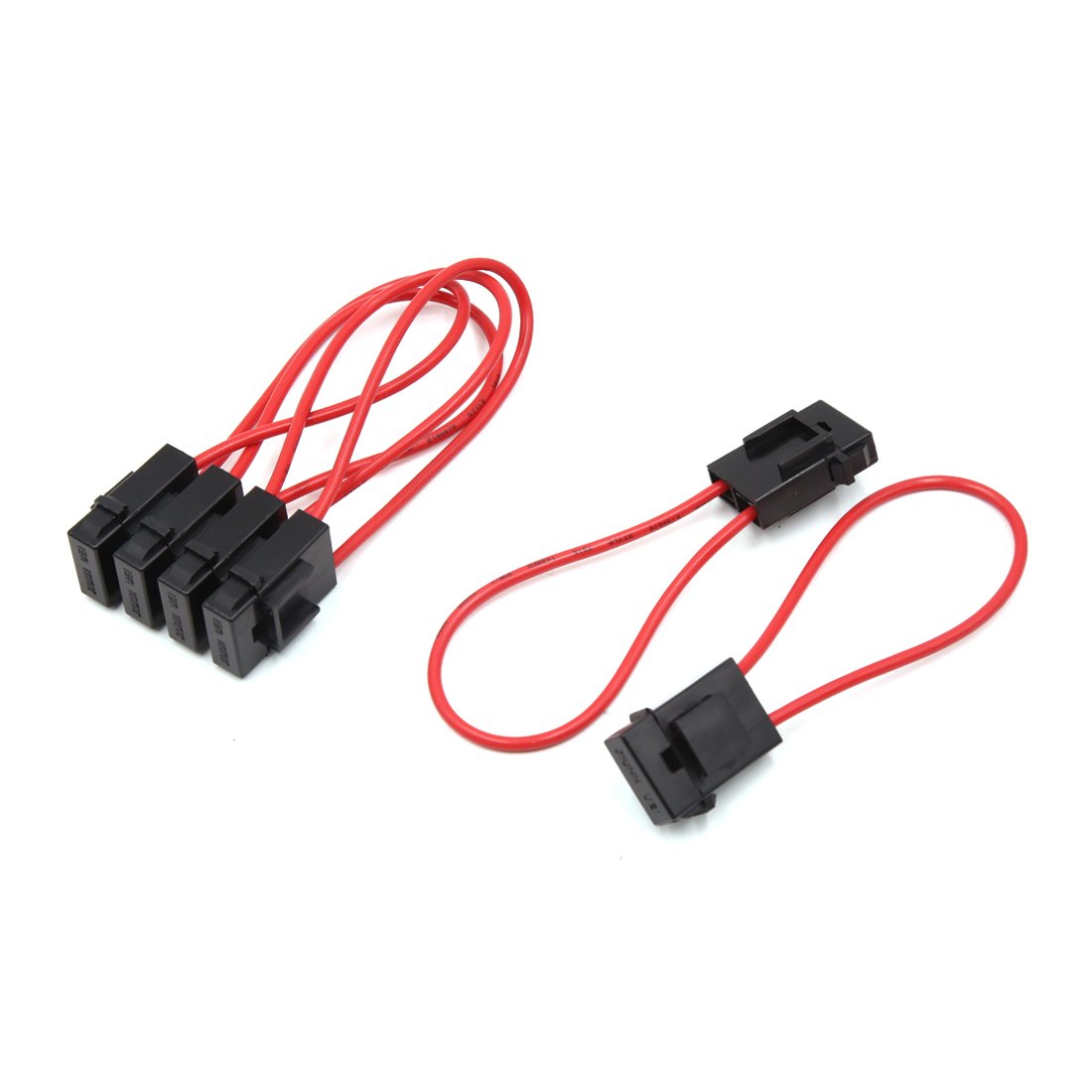 Porte-fusible de câblage universel moto et voiture en bloc plastique rouge noir