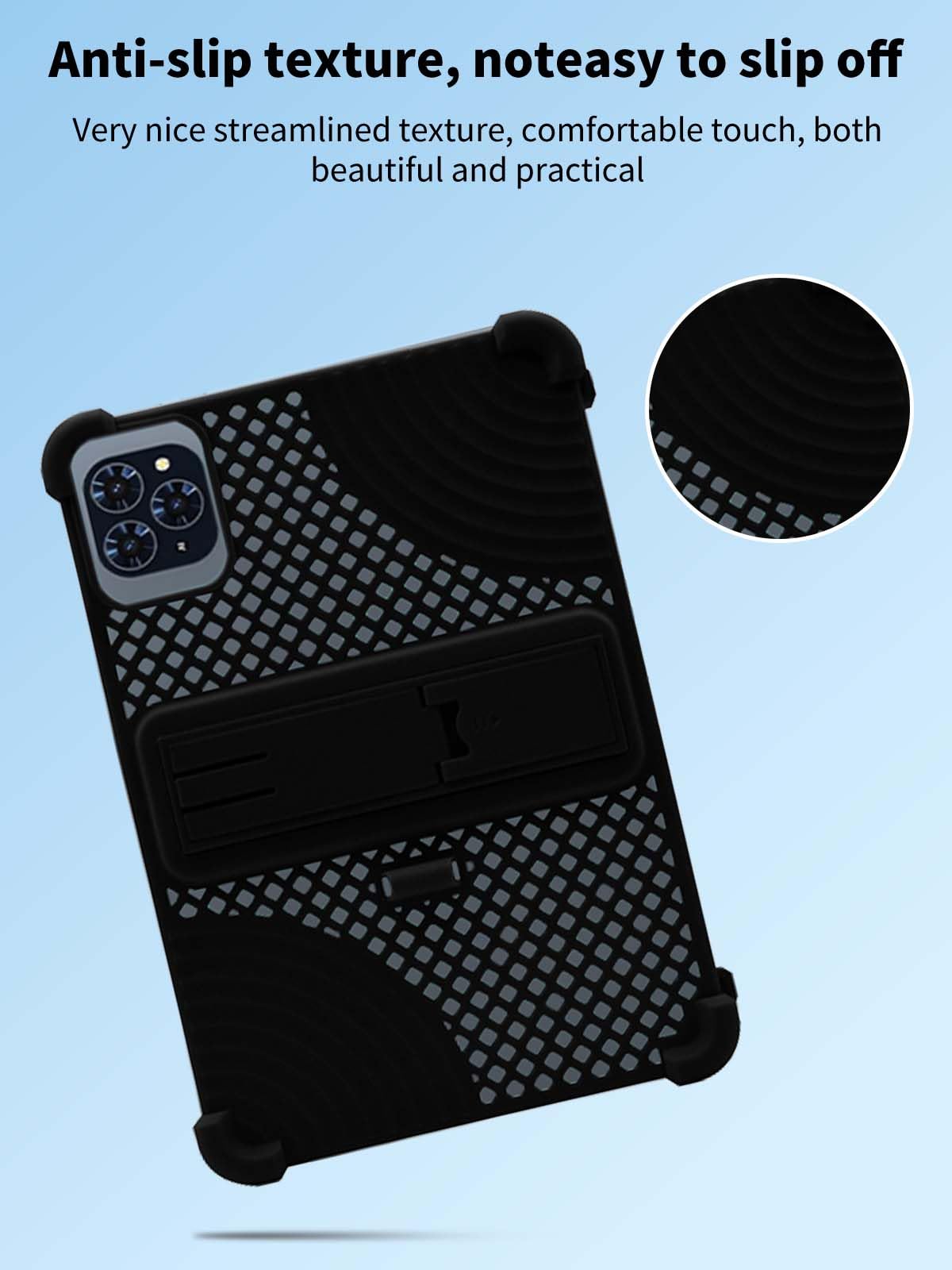 FEZAWIO F11 Android 14 Tablet Case - 10 Inch Soft Silicone Cover With Adjustable Stand & Shockproof Protection