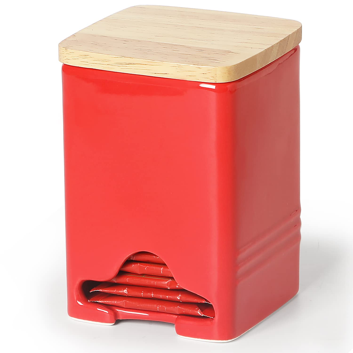 Amazon.com: QUXIJA Ceramic Tea Bag Storage Organizer Caddy Holder