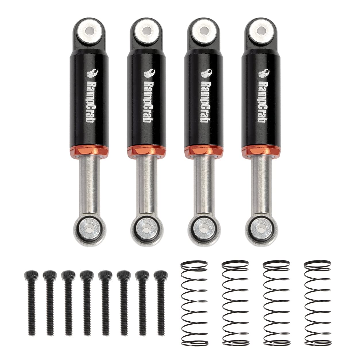 Buy RampCrab RC Shock Absorber Damper, Metal 32.5mm Internal Spring Shocks for Axial SCX24