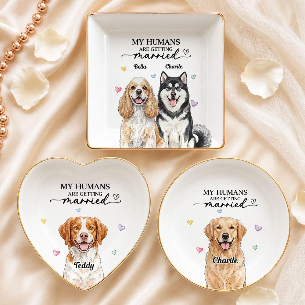 Wrappiness Custom Photo Dog Mom Trinket Holder, Engagement Gifts For Women