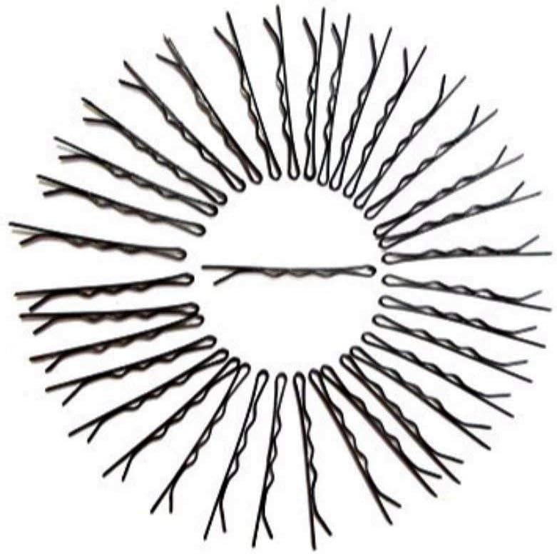 Narayana Jewellers Black Metal Hair Pins, Bobby Pins For Girls & Women (Set Of 48 Medium & Large Pins)