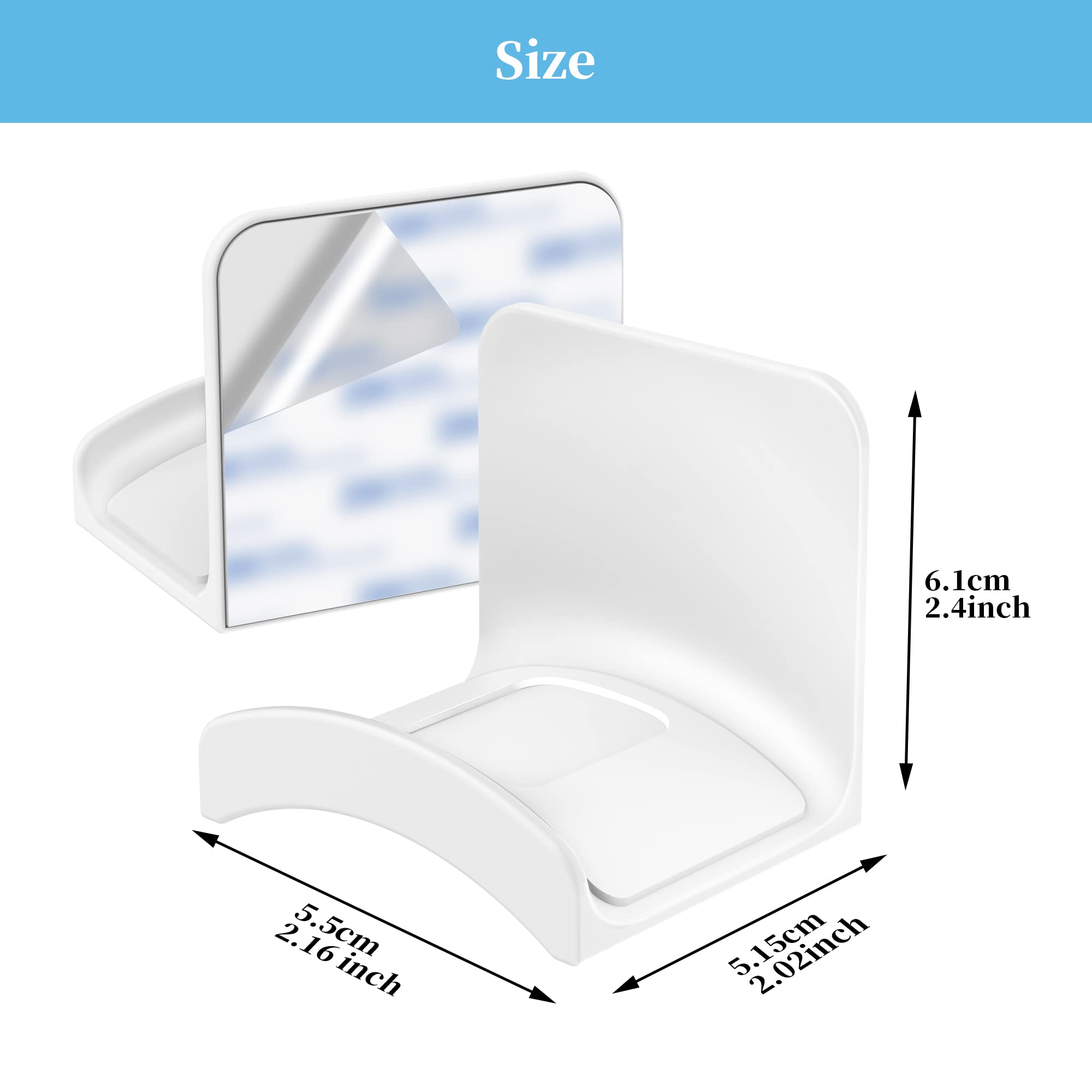 Supporto Per Cuffie Da Parete Cozycase | Con Adesivo 3M Forte | Per Scrivania, Vetro, Metall | Bianco - Foto 2