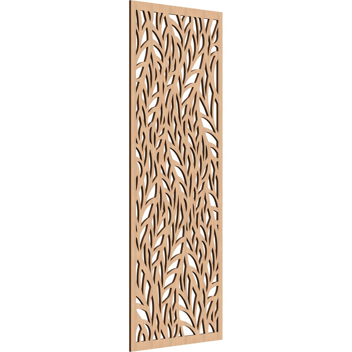 Ortonville Decorative Pierced Fretwork Wood Wall Panels, 19 3/8"W x 49 3/8"H x 1/4"T, Hickory