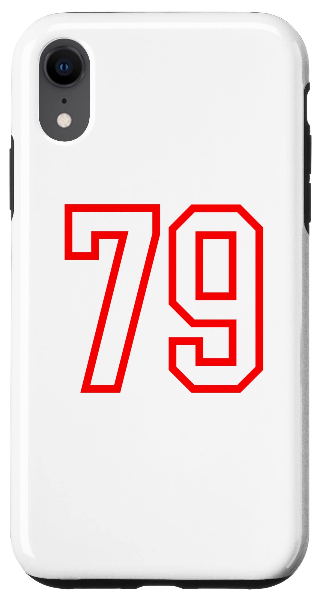 Amazon.com: iPhone XR Number #79 White Red Sports Jersey Birthday 