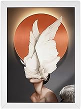 Diompirux Bianco A4 legno massiccio Cornice (21x30 cm), Portafoto Montaggio Verticale o Orizzontale, Cornice portafoto in legno con Perspex frontale, Legno Cornici Foto per Soggiorno Camera da Letto