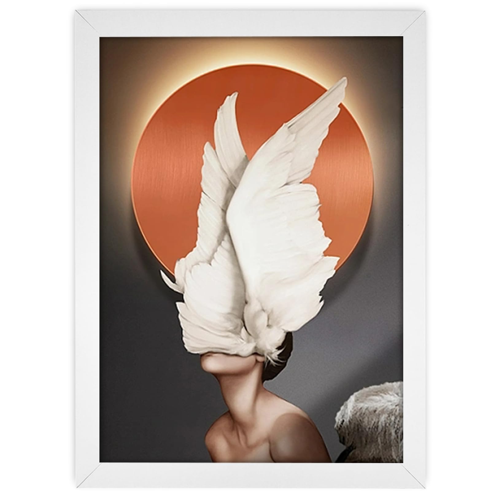 Diompirux Blanco A4 21 x 30 cm Marcos de Fotos con ventana de plexiglás, oscuro para mesa o colgar en la pared, para fotos, láminas y pósteres, Complemento Ideal para Colgar en la Pared