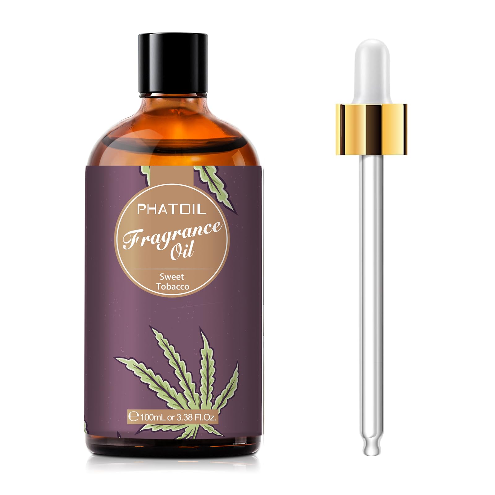 PHATOIL 3.38FL.OZ Sweet Tobacco Fragrance Oils for Aromatherapy, Essential Oils for Diffusers for Home, Perfect for Diffuser, DIY Candle and Soap Making, DIY Scented Products - 100ml