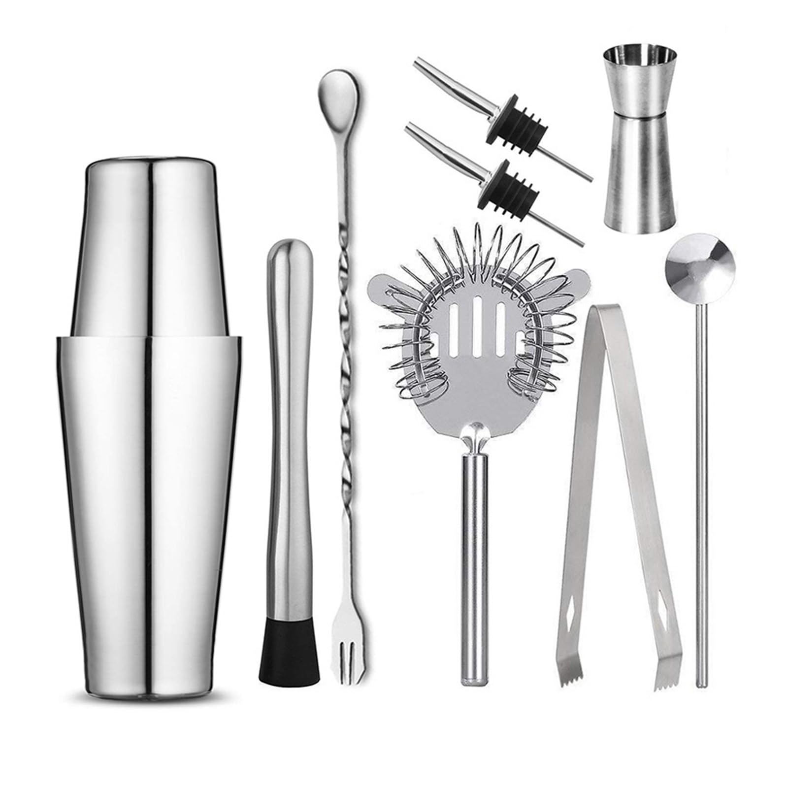 1/6/9/11 Uds coctelera de acero inoxidable barman copa vino mezclador cóctel Bar Set(5pcs 750x600)