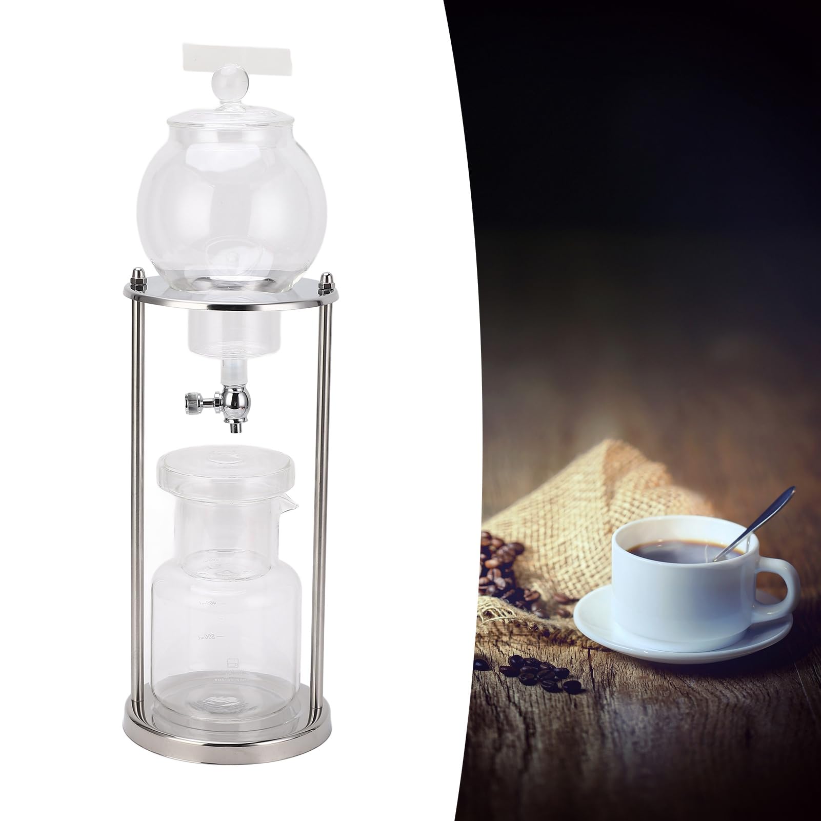 Cold Brew Coffee Maker, Kaffeebereiter mit Glaskaraffe Cold Brew Flasche für Kaffee Kaffeebereiter für kaltgebrühten Kaffee und Tee