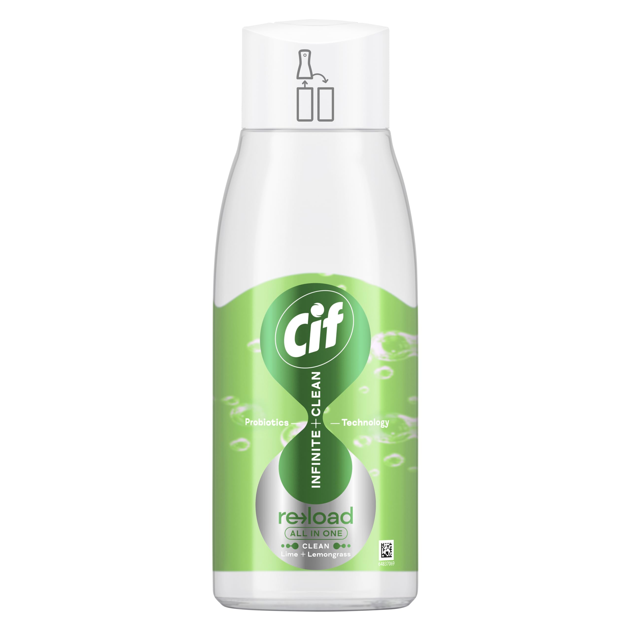 Cif All in One Cleaner Lime and Lemongrass Reload 590ml 6 Pack