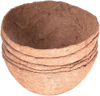 Basket Liners for Wall Planters, Coconut Hanging Basket Liners Round Planters Coco Liners for Garden Decor Flower Pots 14 Inch 4PCS
