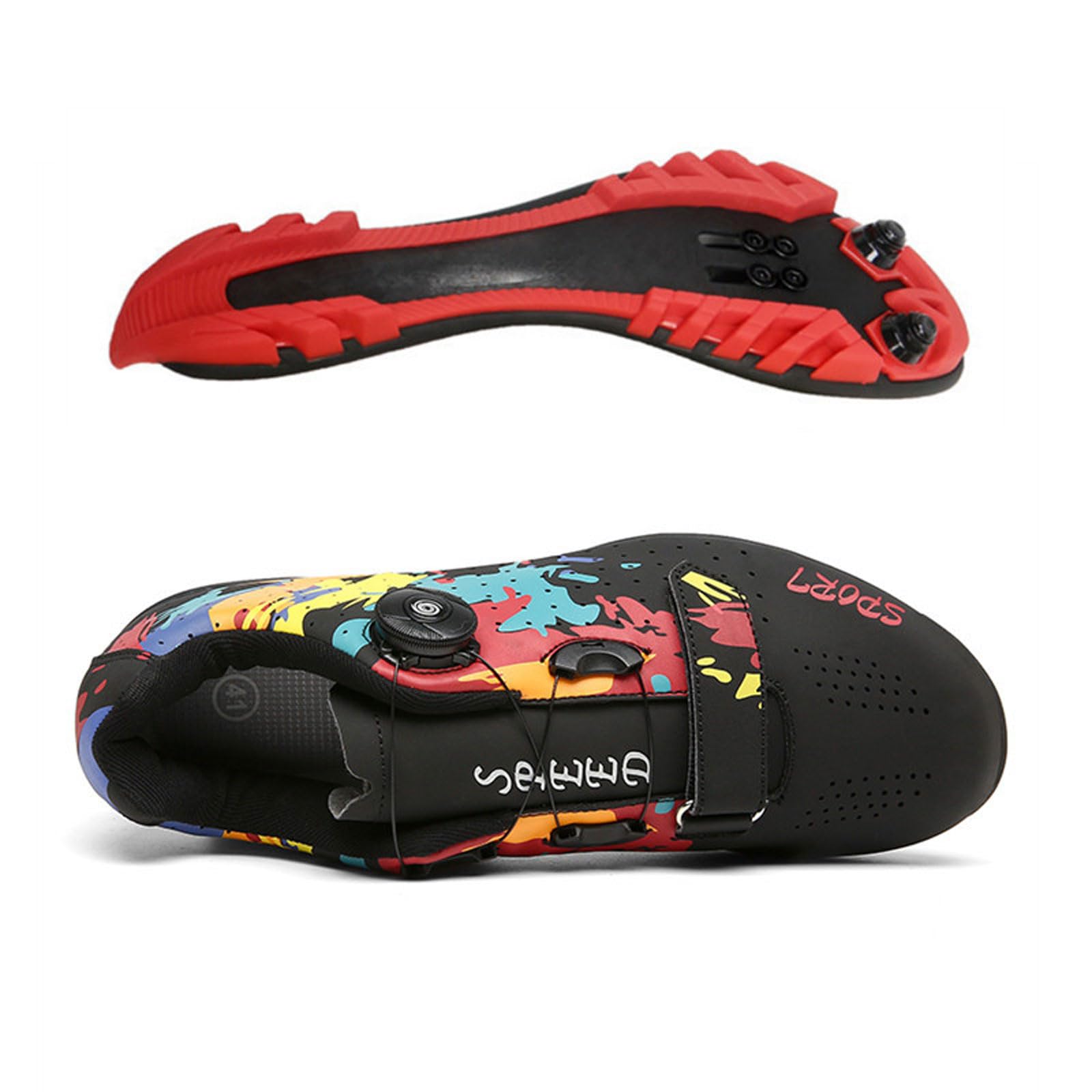 Scarpe Ciclismo Uomo,Scarpe Ciclismo,Scarpe da Bicicletta,Scarpe da Ciclismo Uomo Strada,Scarpe da Bicicletta Traspiranti,Adatto per Ciclismo Indoor,Strada all'aperto,Mountain Bike.