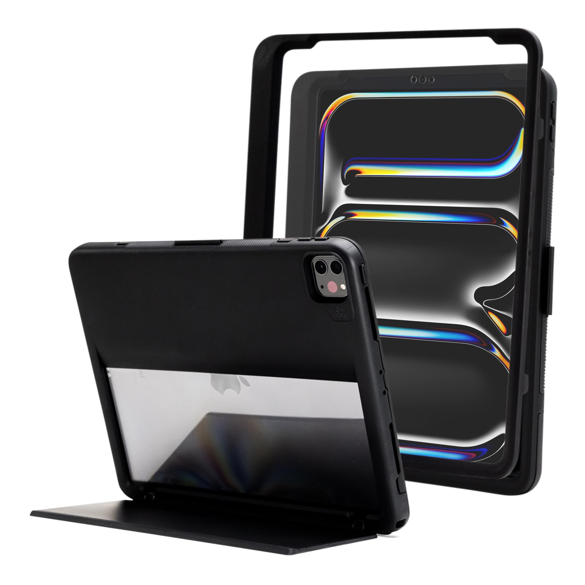 ZAGG Denali iPad Pro 11-Inch Case - Ultra-Durable, Eco-Friendly, Drop-Resistant with Snap-On Screen Protector & Infinity Angle Stand, Compatible with 1st-4th Gen, Black