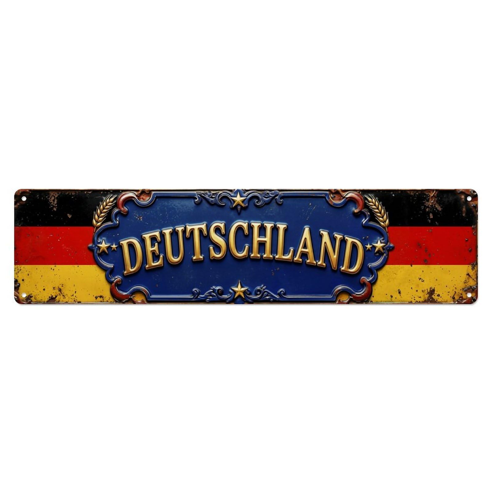 German Flag Nostalgic Marker Metal Tin Skinny Sign Plaque Wall Decor for Cafe, Club Bar, Office, Home Garden Metal Poster 4x16Inch