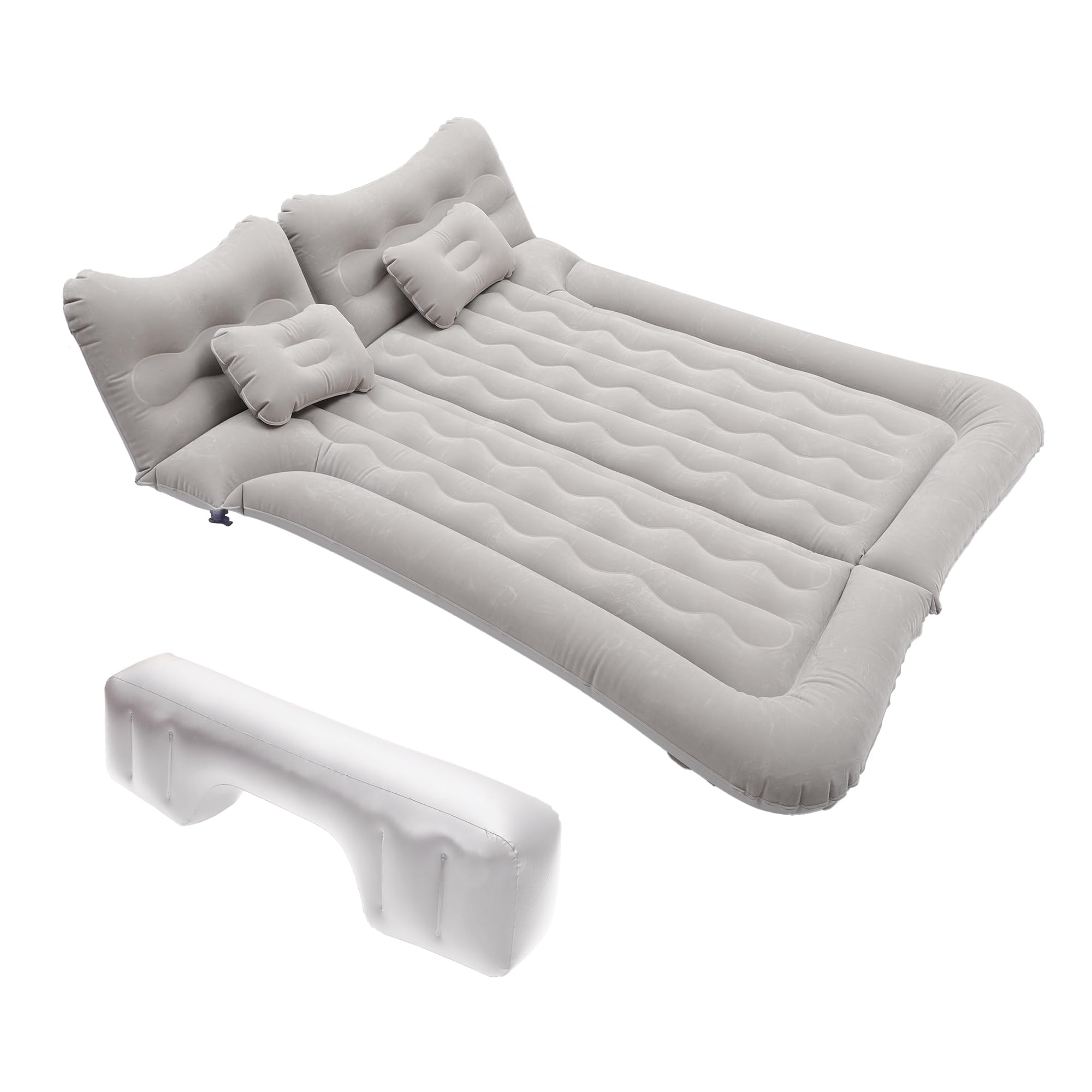 A ABSOPRO Colchón De Aire para Coche Cama De Camping Colchón De Aire Colchoneta De Dormir PVC Gris