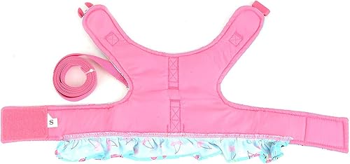 Miniatura 8 de SMALLLEE_LUCKY_STORE Arnés con estampado de cereza, para gatos y perros pequeños, con correa para niñas, ajustable, sin tirones, a prueba de