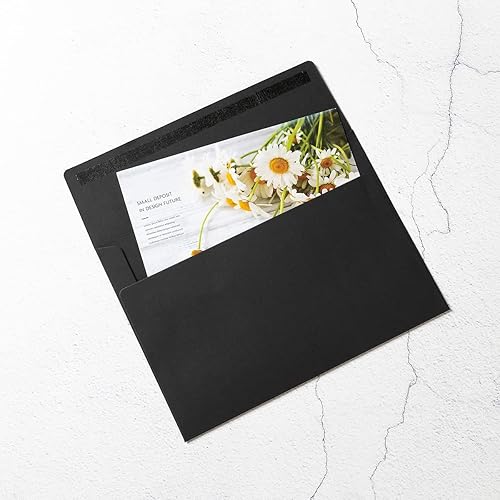 Miniatura 7 de Paquete de 50 sobres de invitación de colores A7 autosellados para bodas, invitaciones de fiesta, tarjetas de felicitación, anuncios, fotos, 10