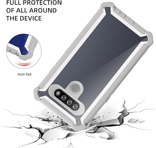 Miniatura 7 de Asuwish Funda de teléfono para LG K51/Reflect LTE/Q51, a prueba de golpes, protección de cuerpo completo, resistente, híbrida, de doble capa, Rojo