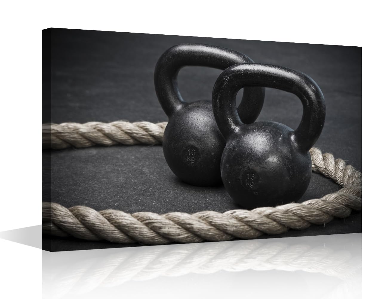 Dumbbells Canvas Wall Art for Bedroom Fitness Bodybuilding Wall Paintings for Living Room Gym Training Office Modern Wall Art Pictures Print On Canvas Giclee Framed Ready to Hang