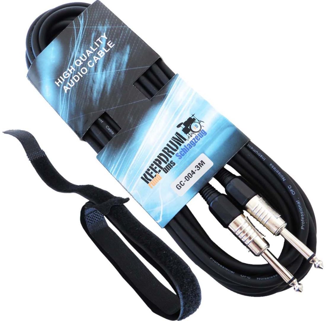 keepdrumGC 004 3 M Guitar Lead Instrument Cable Jack/Jack 6.3 mm