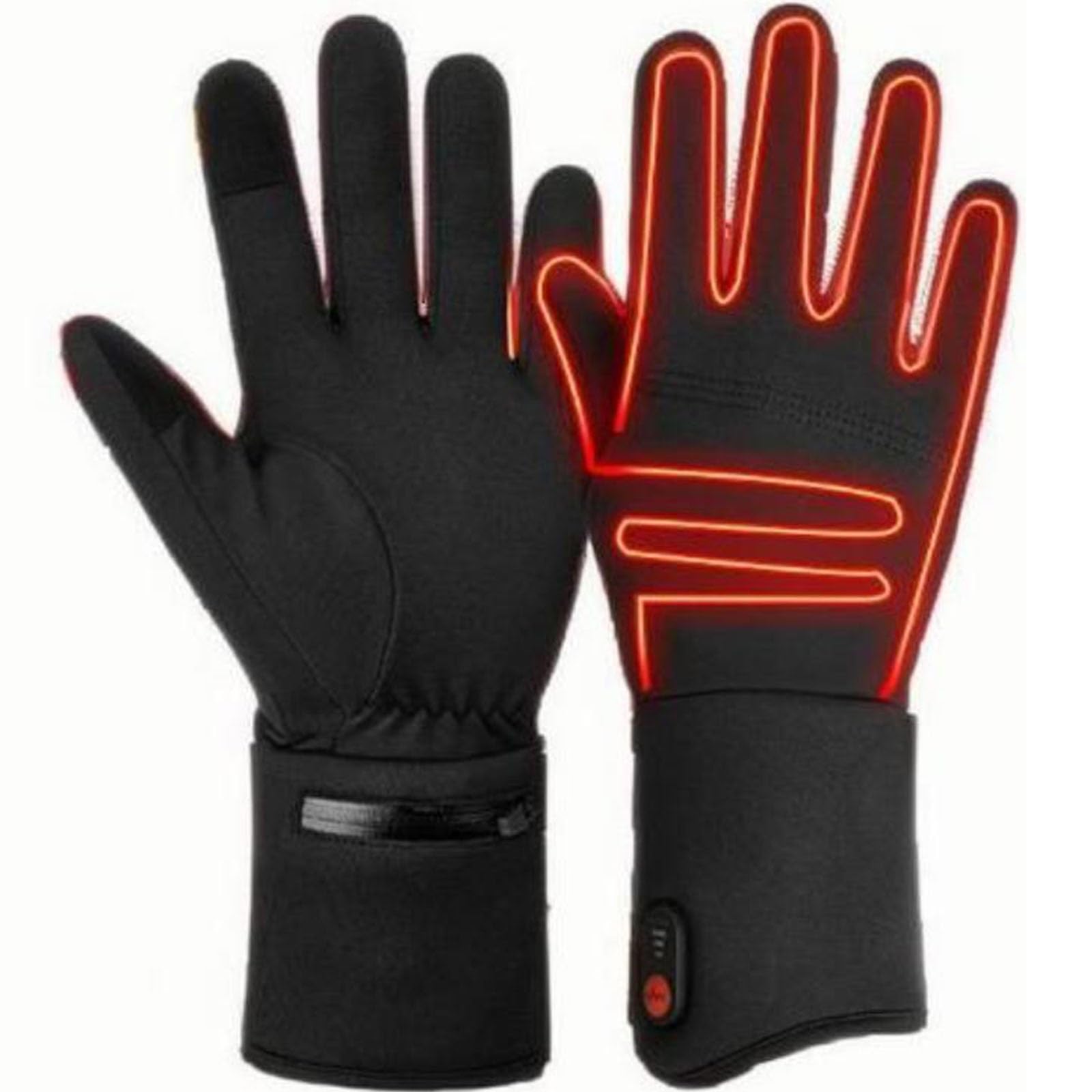 Gants Chauffants USB pour Hommes Femmes, Gants de Ski avec 3 Niveaux de Température, Imperméables Écran Tactile, pour Cyclisme Ski de Neige Pêcher
