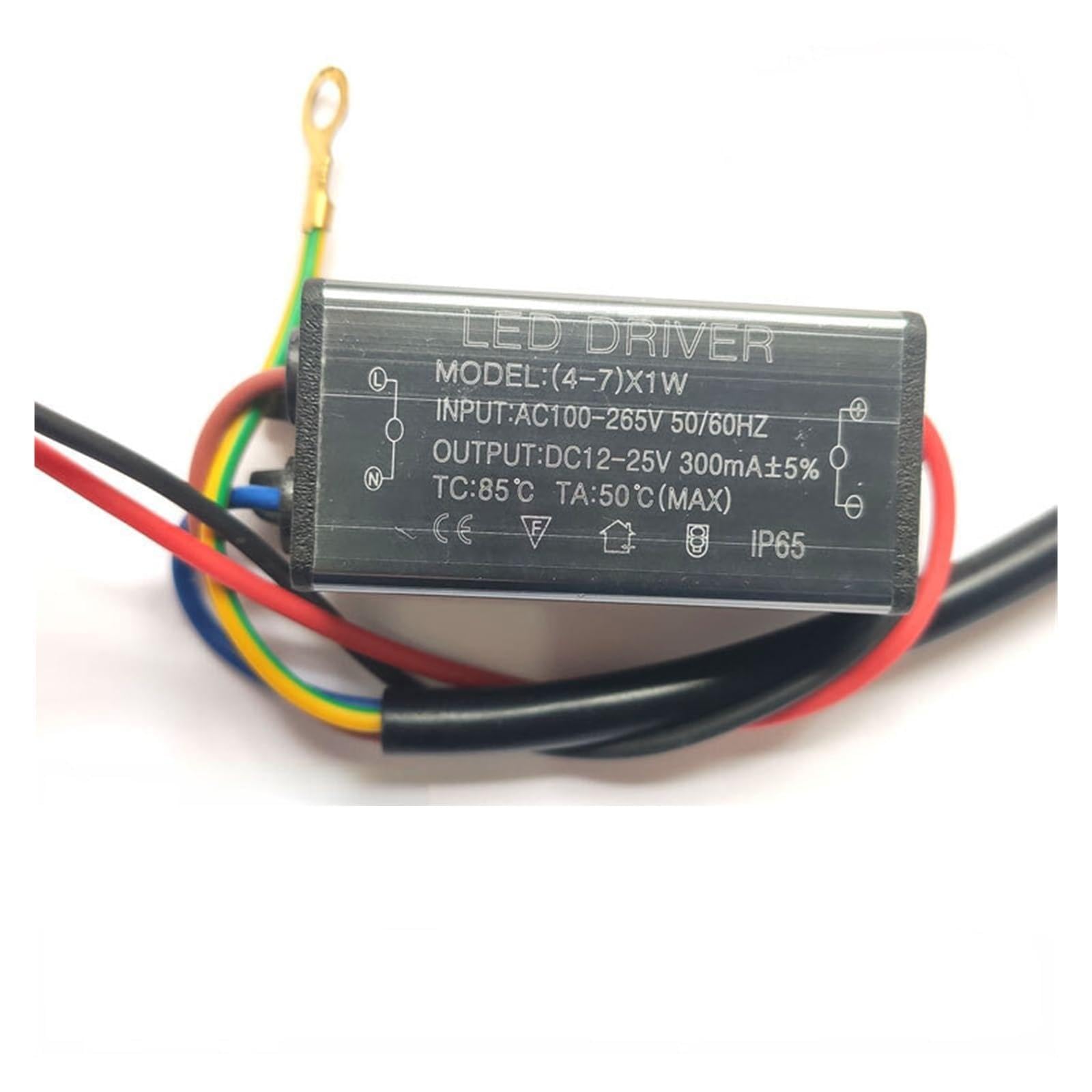 JVDDI LED Driver LED Waterproof Driver Power Supply 1-100w Full String Ceiling Lamp Wall Washer Transformer Constant Current Ballast(4-7X1 Leather line)