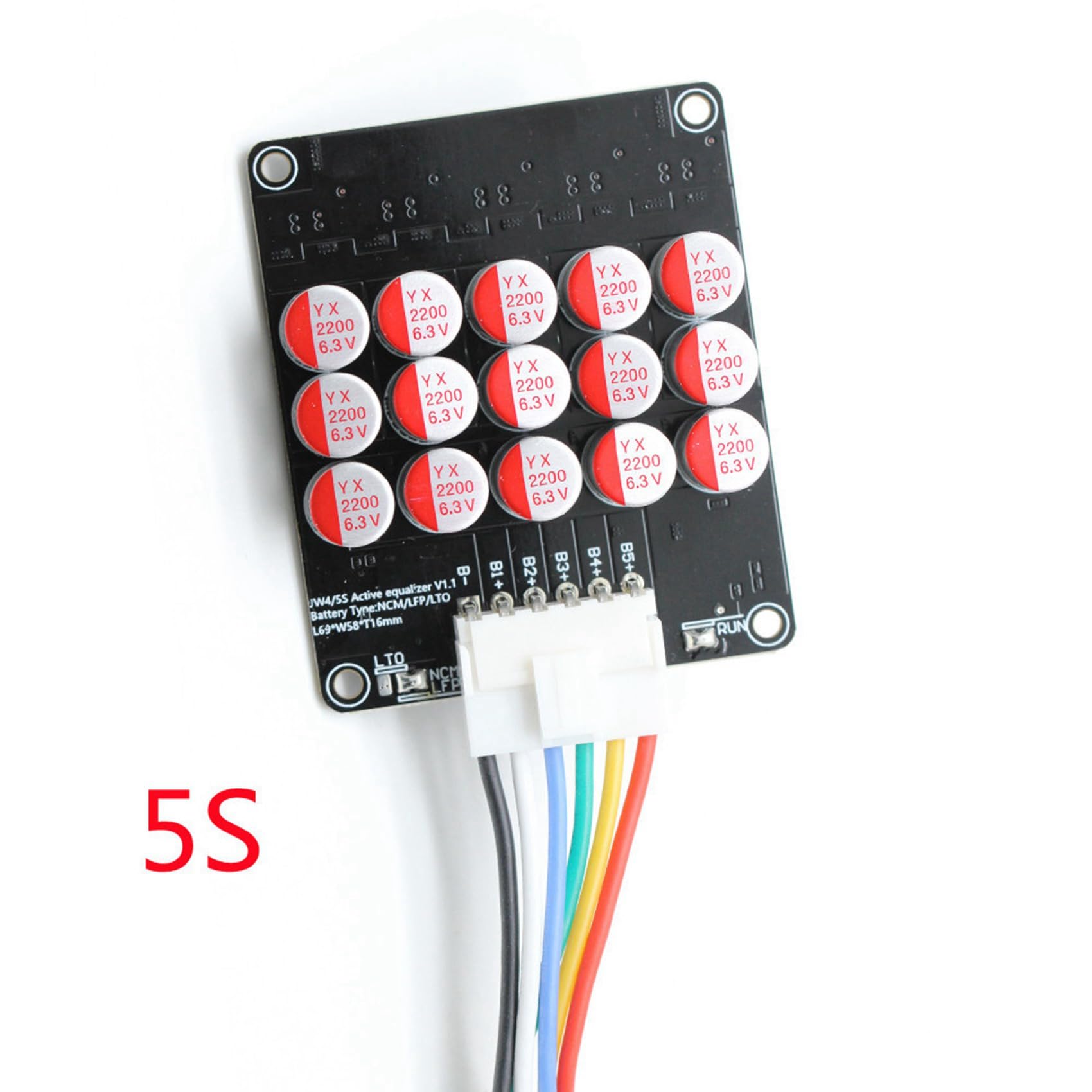 2X Equalizzatore 5S Balancer Lifepo4/Lipo/LTO Condensatore di Equalizzazione Energetica della Batteria Scheda