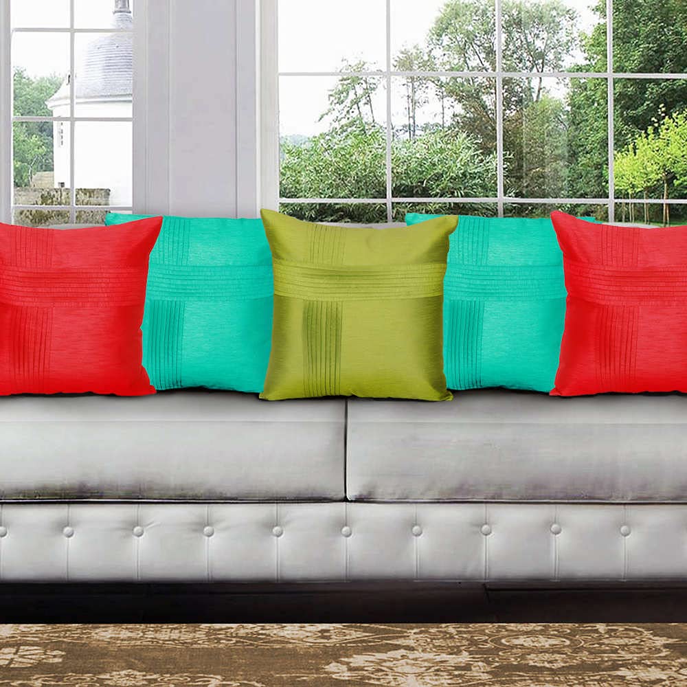 Pleated Cushion Covers Multicolor 40x40 cm - Pack of 5-image-1