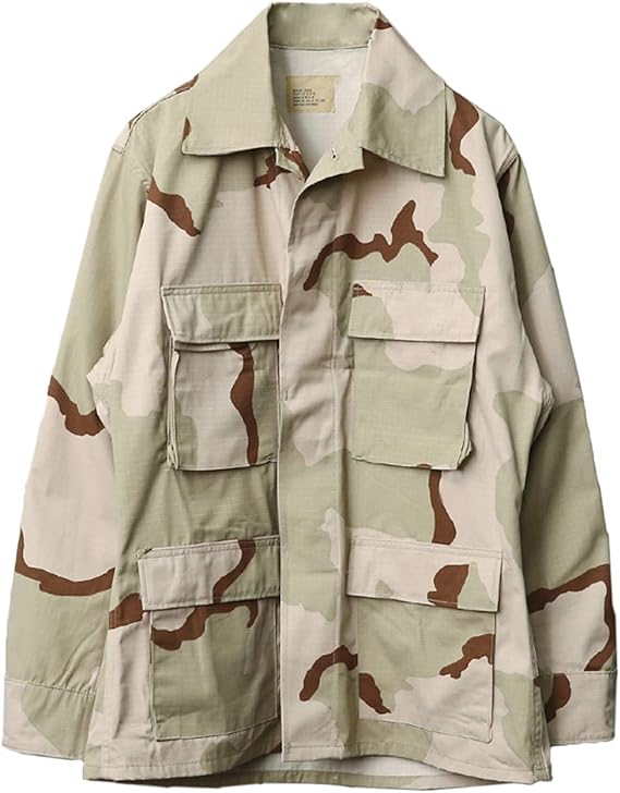 レア! 米軍実物 デザート3カラーBDUジャケット M-S ノンリップ 362 MILITARY 実物 USED 米軍 3カラーデザートカモ DCU ジャケット