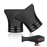 2PCS Hair Dryer Attachment Universal Black Plastic Blower Nozzle Replacement Styling Tool for Home Use or Professional Salon Hairdressing Blow Outer Diameter 4.2cm to 4.6cm