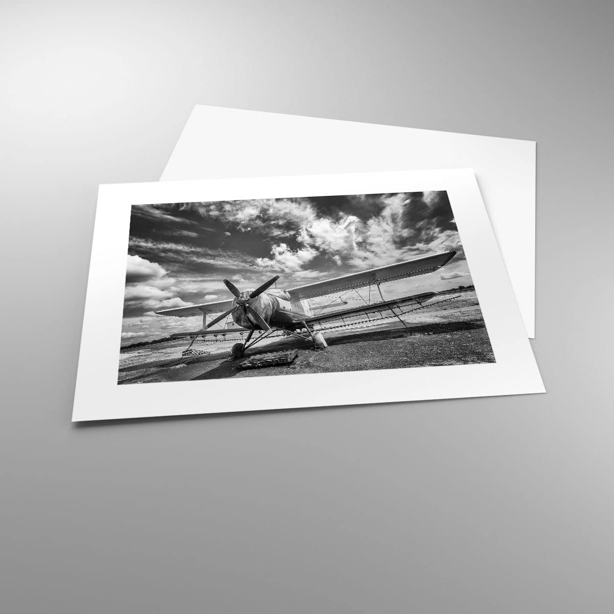 Poster Decorativo Aereo An-2 In Bianco E Nero - Stampa D’autore 61x91 Cm, Stile Vintage, Senza Cornice