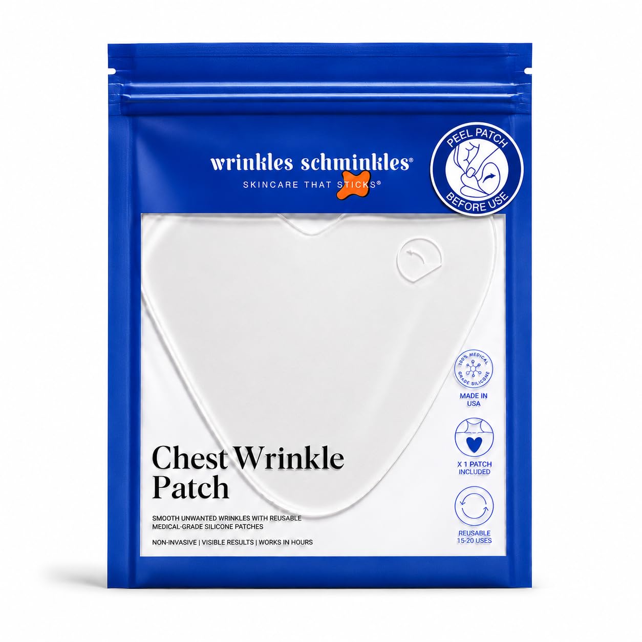 Photo 1 of Wrinkles Schminkles Chest Wrinkle Patch - Reusable Silicone Smoothing Pads