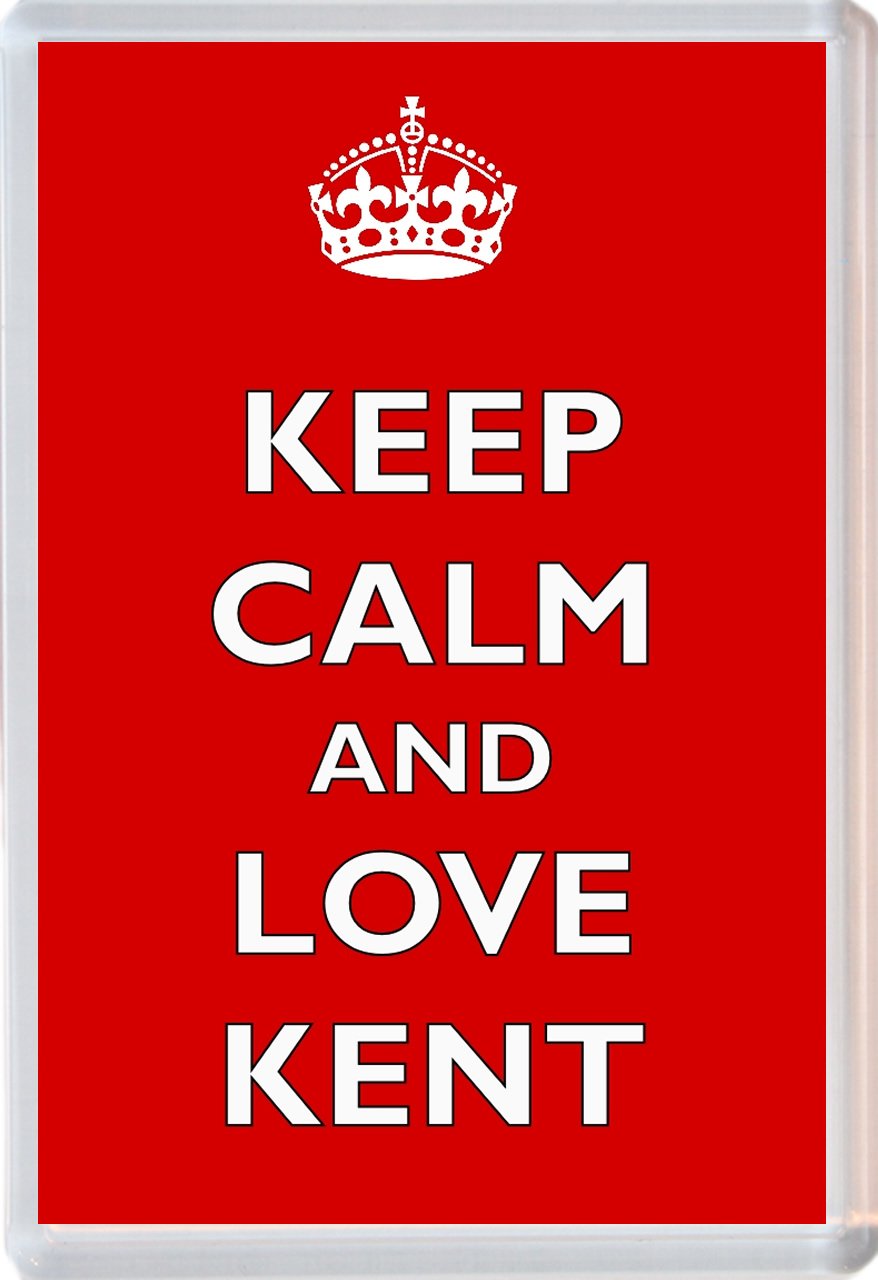 Keep Calm and Love Kent - Novelty Jumbo Fridge Magnet