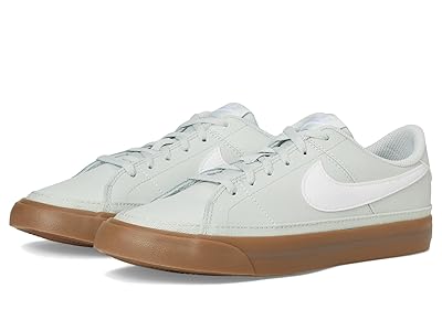 Nike Kids Court Legacy (Big Kid) Boys Shoes Light Silver/White/Gum Dark Brown : 6.5 Big Kid M, Leather