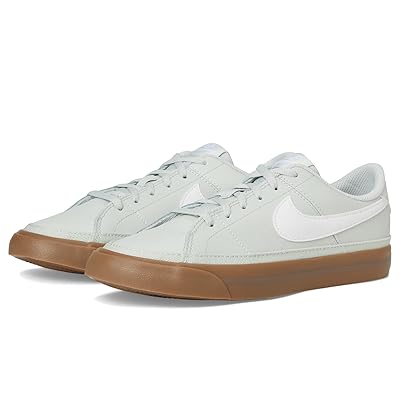 Nike Kids Court Legacy (Big Kid) Kids Shoes Light Silver/White/Gum Dark Brown
