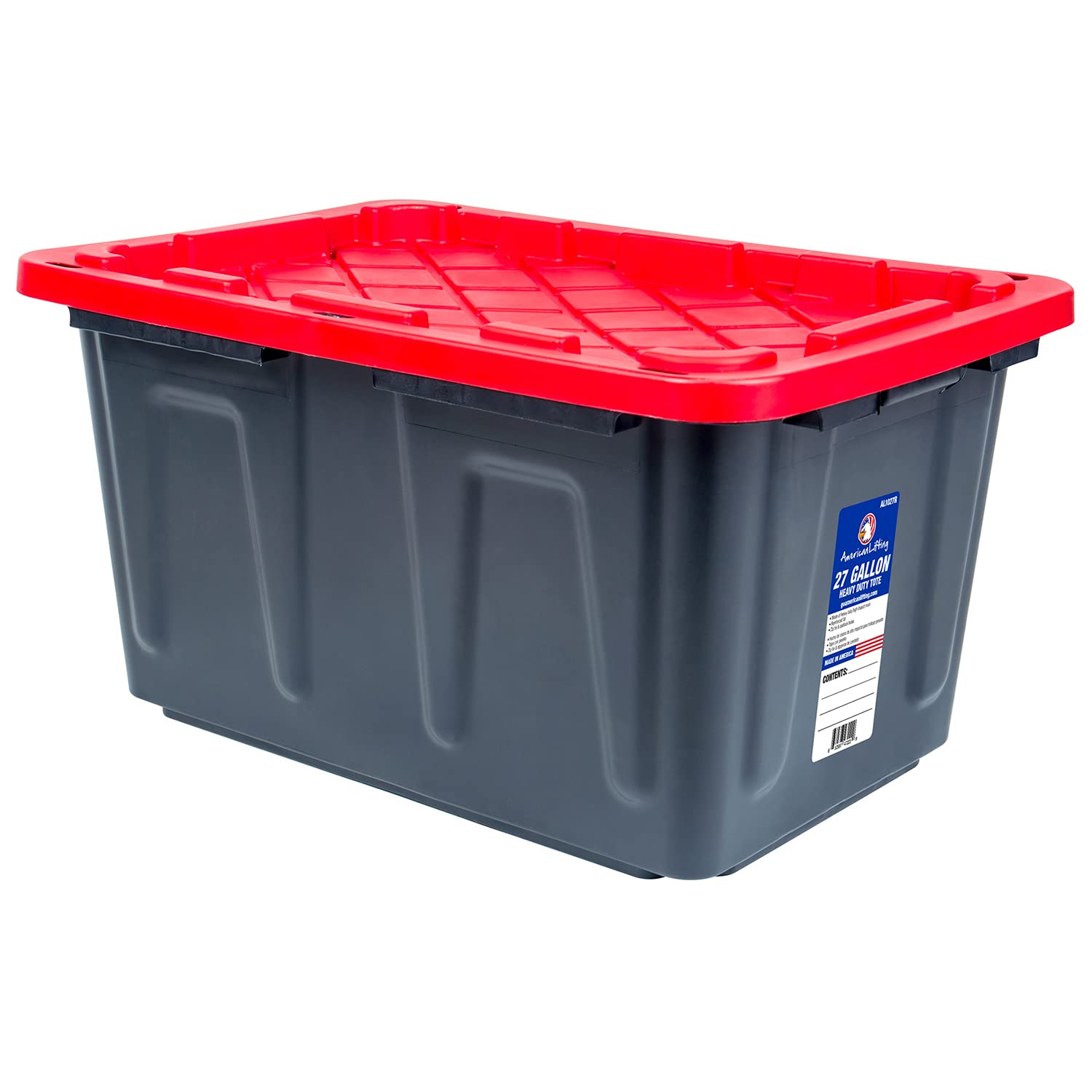 Heavy Duty Totes Hyper Tough Large Storage Bin, 27 Gallon Plastic