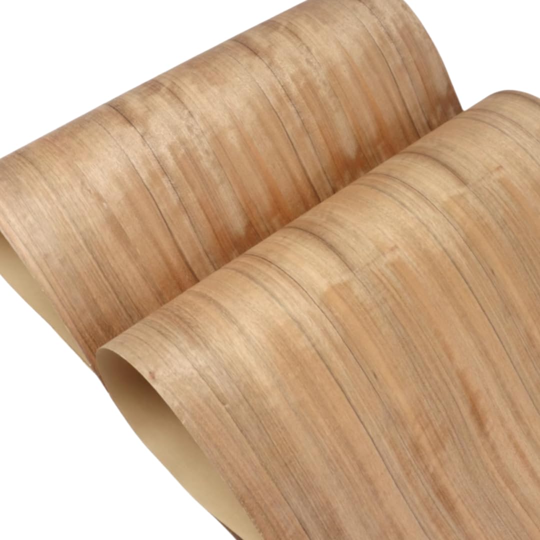 Hoja de chapa de madera de nogal de 0,25 mm de ancho, 2,5 x 0,58 metros, ideal para proyectos de bricolaje, renovaciones de pared, decoración de puertas de armario y renovación de muebles
