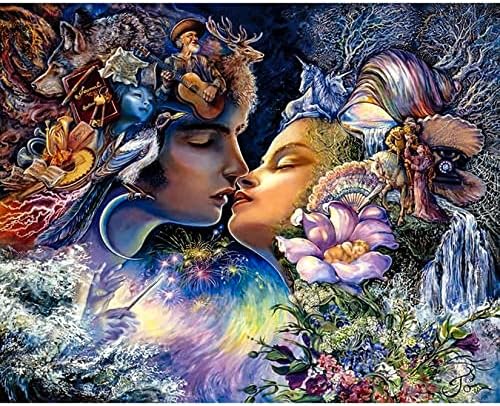 5D DIY Diamond Arts and Crafts Painting Kits Full Drill, Lovers Rhinestone Crystal Cross Stitch Embroidery Pictures by Numbers for Adults Kids Gifts Home Wall Decor, 11.8x15.8 in, Clear