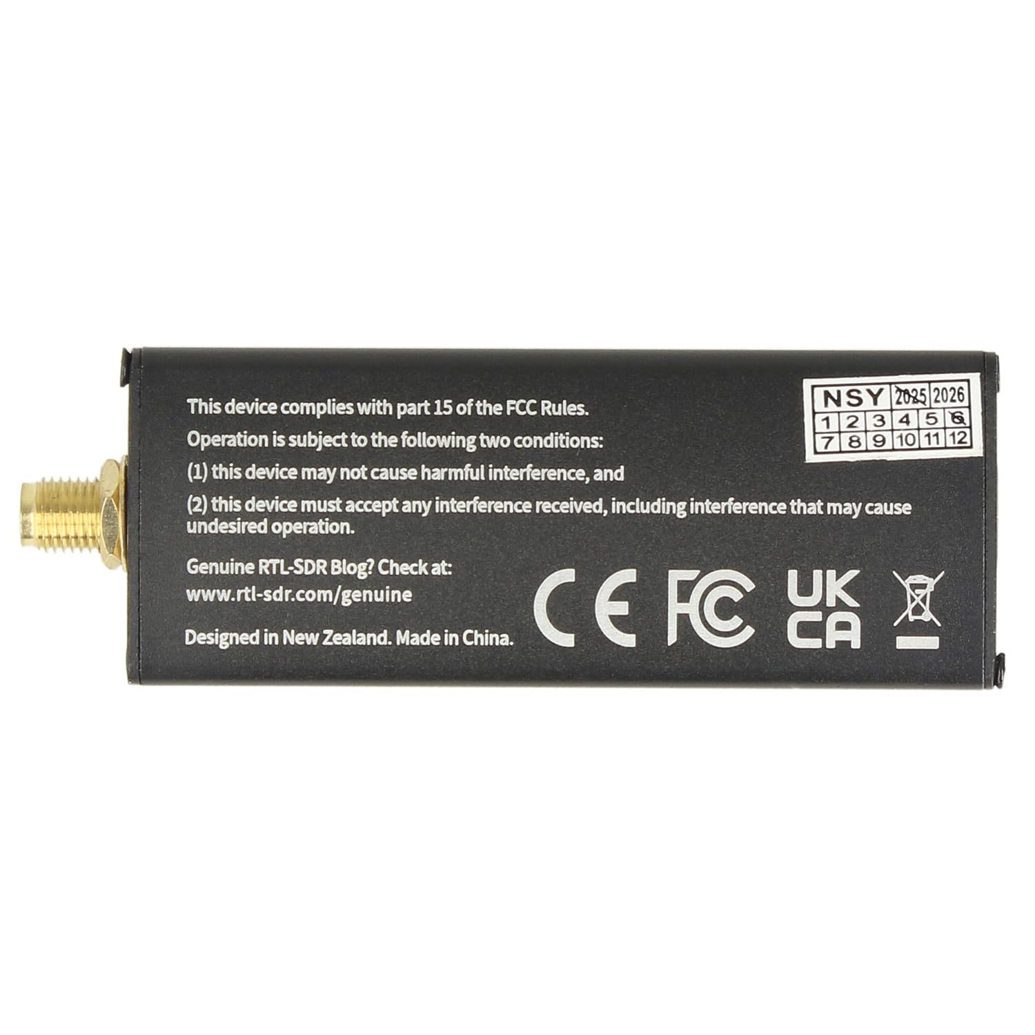 RTL-SDR Blog Radio definida por software V3 R860 RTL2832U 1PPM TCXO SMA (solo dongle) (negro) (USB-C)