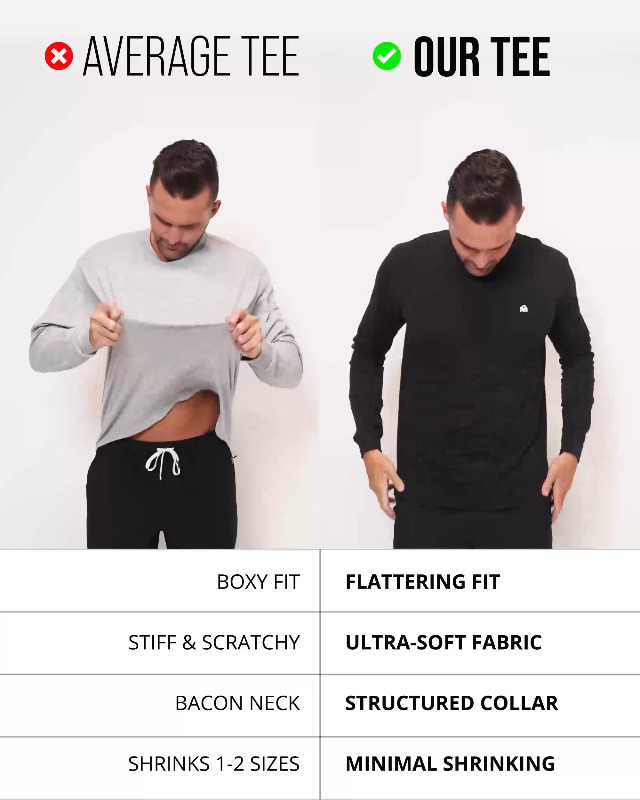 INTO THE AM Long Sleeve Shirts for Men 2-Pack - Athletic Fit INTO THE AM Long Sleeve Shirts for Men 2-Pack - Athletic Fit
