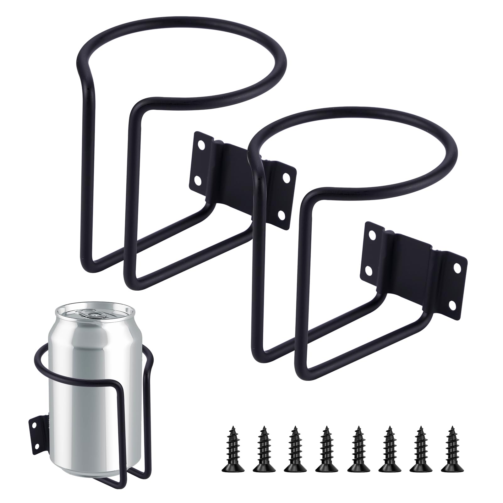 Hongbo 2Pcs Boat Cup Holder, Universal Cup Holder for Boat, Stainless Steel Drink Holders